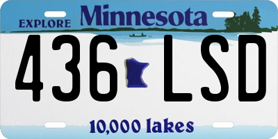 MN license plate 436LSD