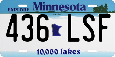 MN license plate 436LSF