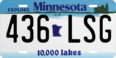MN license plate 436LSG