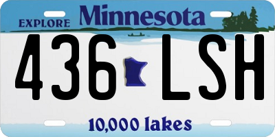 MN license plate 436LSH
