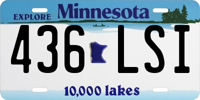 MN license plate 436LSI