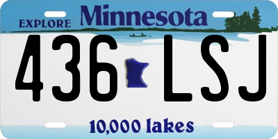 MN license plate 436LSJ