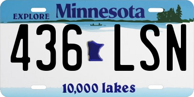 MN license plate 436LSN