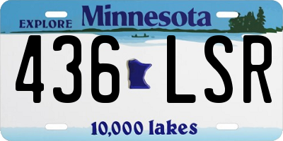MN license plate 436LSR