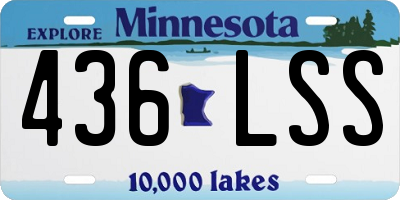 MN license plate 436LSS