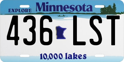 MN license plate 436LST