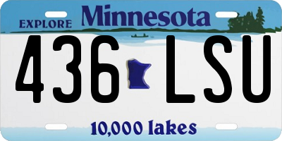 MN license plate 436LSU