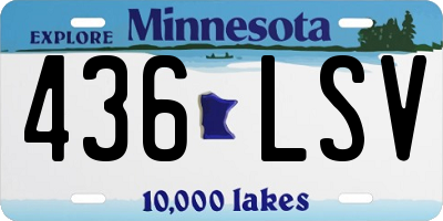 MN license plate 436LSV