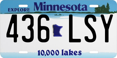 MN license plate 436LSY