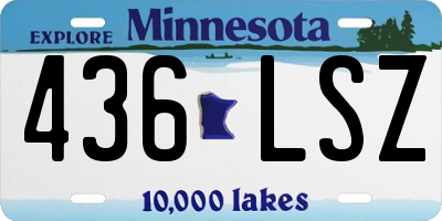 MN license plate 436LSZ