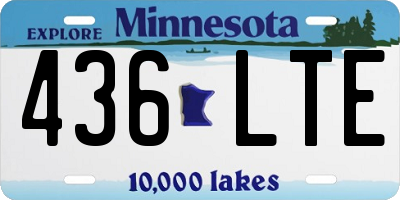 MN license plate 436LTE