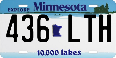 MN license plate 436LTH