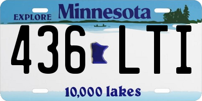 MN license plate 436LTI