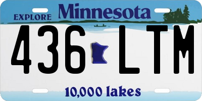 MN license plate 436LTM