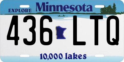 MN license plate 436LTQ