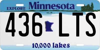 MN license plate 436LTS