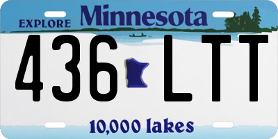 MN license plate 436LTT