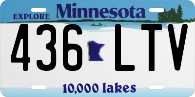 MN license plate 436LTV