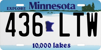 MN license plate 436LTW