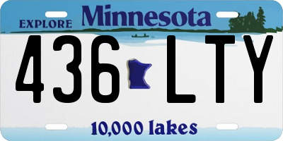 MN license plate 436LTY