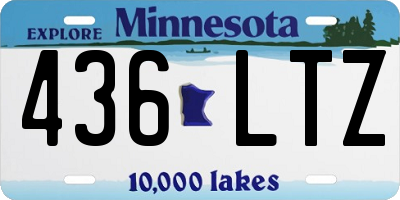 MN license plate 436LTZ
