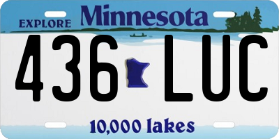 MN license plate 436LUC