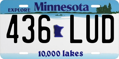 MN license plate 436LUD