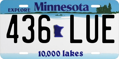 MN license plate 436LUE