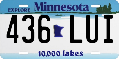 MN license plate 436LUI