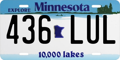 MN license plate 436LUL