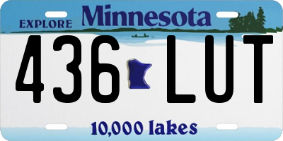 MN license plate 436LUT