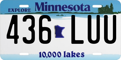 MN license plate 436LUU
