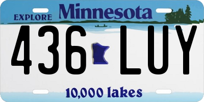 MN license plate 436LUY