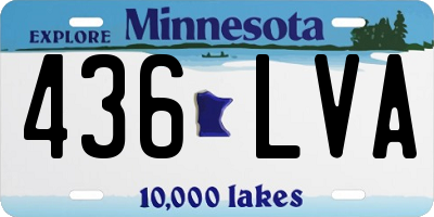 MN license plate 436LVA
