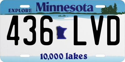 MN license plate 436LVD