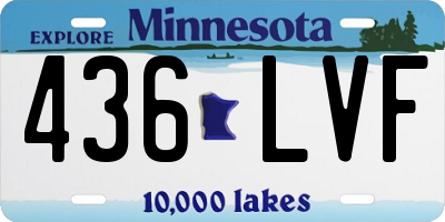 MN license plate 436LVF