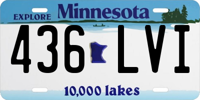MN license plate 436LVI
