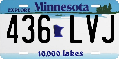 MN license plate 436LVJ