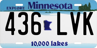 MN license plate 436LVK