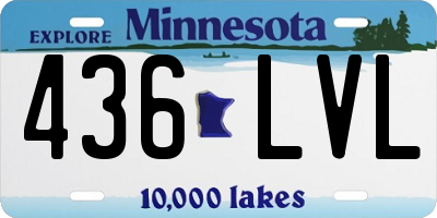 MN license plate 436LVL