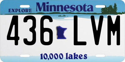 MN license plate 436LVM