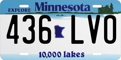 MN license plate 436LVO