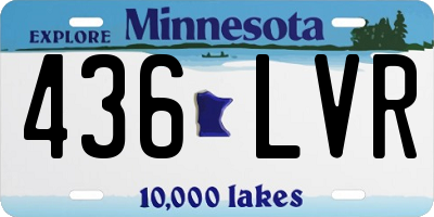 MN license plate 436LVR
