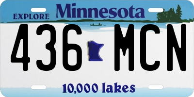 MN license plate 436MCN