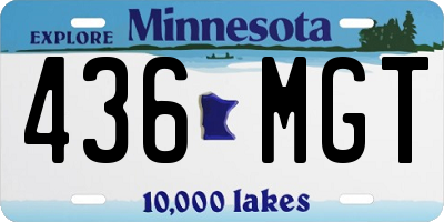 MN license plate 436MGT