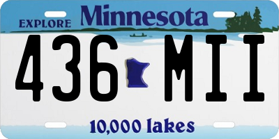 MN license plate 436MII