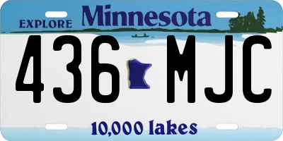 MN license plate 436MJC