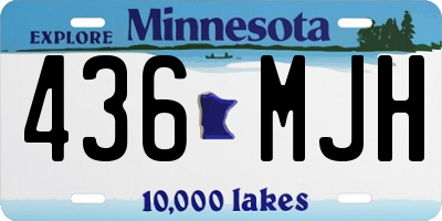MN license plate 436MJH