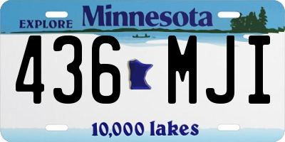 MN license plate 436MJI