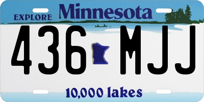 MN license plate 436MJJ